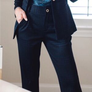 CAbi pants checkout trouser blue black plaid